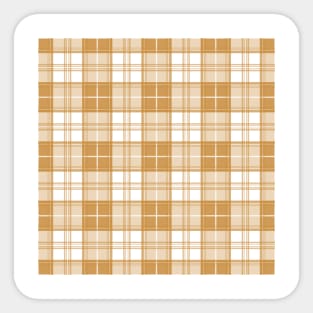 Brown White Tartan Pattern yxm0uat9 Sticker
